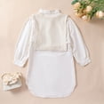 thumbnail image 4 of Sngxgn Toddler Girls Dresses Long Sleeve Tutu Party Dress for Girl(White,140), 4 of 8