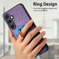 thumbnail image 5 of Nalacover 2-in-1 Magnetic Case for Samsung Galaxy S21 FE, Back Wallet Case with Detachable Card Holder Ring Stand Cover for Samsung Galaxy S21 FE, Vintage PU Leather Shockproof Case - Purple, 5 of 10