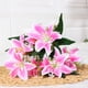thumbnail image 1 of Ramo de flores de lirio de seda - arreglo floral artificial de 35 cm para decoración del hogar, azul, rojo, amarillo, blanco rosa, una pieza, 1 of 6