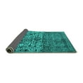 thumbnail image 2 of Ahgly Company Indoor Square Persian Turquoise Blue Traditional Area Rugs, 7' Square, 2 of 4