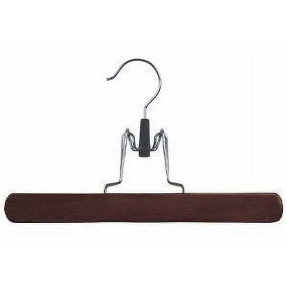 Wooden Clamp Style Pant/Skirt Hanger (Walnut & Chrome)