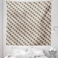thumbnail image 1 of Moroccan Tapestry, Pastel Colored Quatrefoil Grid Pattern Folk Ethnic Culture Repetition, Fabric Wall Hanging Decor for Bedroom Living Room Dorm, 5 Sizes, Peach and Jade Green, by Ambesonne, 1 of 1