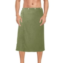 Mens Shower Wrap Adjustable Bath Wrap Towel Body Towels for Gym Shower Sauna Spa Olive Green 60x28