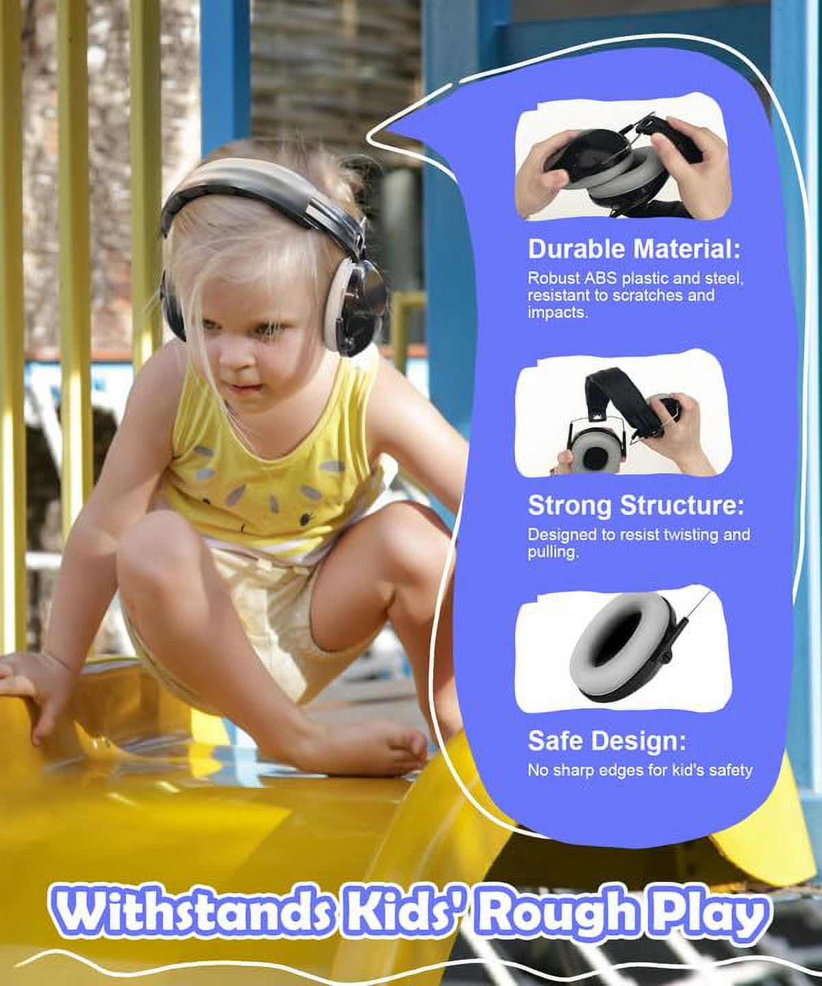 PROHEAR 032 2.0 Noise Cancelling Headphones for Kids - 25dB Noise Reduction - Adjustable Sensory Ear Protection Muffs for Concert, Fireworks, Monster Truck Shows, School - Black