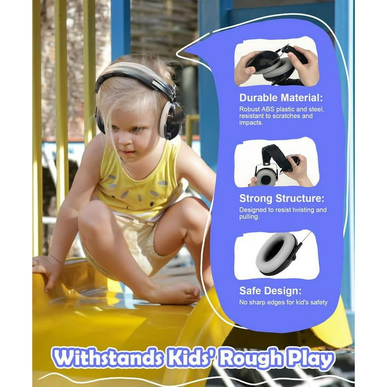 PROHEAR 032 - Protectores auditivos de seguridad para niños, NRR 25dB,  orejeras de reducción de ruido, protectores de diadema ajustables para