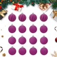 thumbnail image 6 of 16 Pcs Velvet Christmas Balls Flocked Christmas Tree Ball Ornaments Plastic Balls Xmas Decorative Hanging Ornaments Christmas Tree Decoration 2.4 Inch, 6 of 7