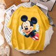 thumbnail image 1 of Woman Summer New 2022 Hot Cartoon Disney Mickey And Friends Minnie Mouse Leopard Bow Portrait T-Shirt Short Sleeve Teen TopsXXL Gao Jinjia LED, 1 of 2