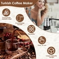 thumbnail image 4 of NUAHRHY Turkish Coffee Maker with Folding Handle Stainless Steel 500ml Electric Turkish Coffee Machine 5 to 6 Cups Capacity Turkish Electric Coffee Maker Machine for Home Travel, 4 of 9