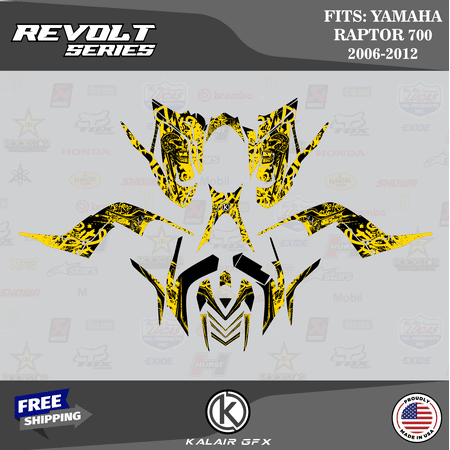 Kalair GFX Graphics Kit for Yamaha ATV RAPTOR 700 Revolt Series