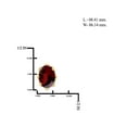 thumbnail image 2 of JewelersClub 1.00 CTW Garnet Stud Earrings – 14K Gold Plated Silver | Hypoallergenic Studs for Women - Oval Cut Set with Push Backs, 2 of 3