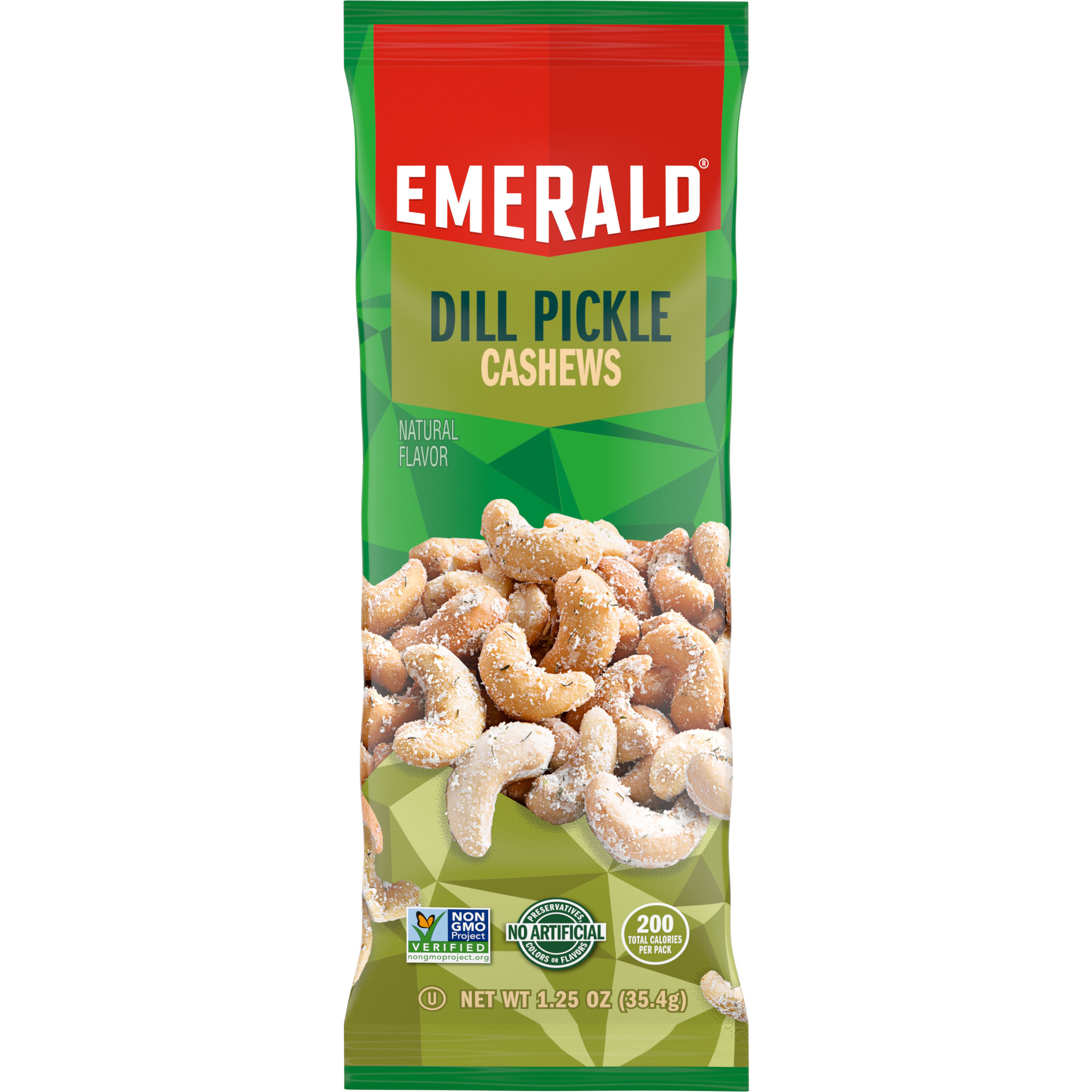 Emerald Nuts Dill Pickle Cashews, SingleServe 1.25 oz
