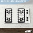 thumbnail image 3 of Summit 30 Inch Gas Cooktop, 4 Burners, Battery Start, White- WNL05IP, 3 of 7