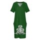 thumbnail image 4 of Vestido de verano elegante con bolsillos sueltos y trébol celta para mujer, conjunto largo, vestidos de verano para mujer 2025, 4 of 7