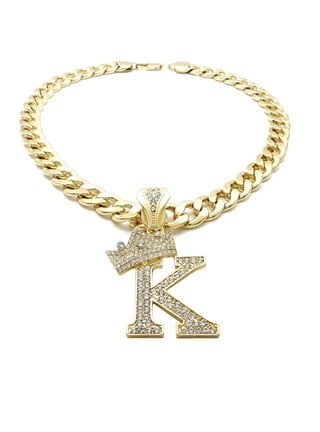 Fashion 21 Iced Out King Crown Alphabet W Pendant 24 Various