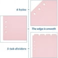 thumbnail image 3 of 10 Sheets A5 Index Binder Dividers 8.6x5.8inch Pink Binder Dividers with Tabs 6 Ring Vertical Plastic Dividers Frosted Index Divider for Planner Notebook Loose Leaf Binders Hole: 6mm, 3 of 7