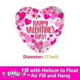 thumbnail image 3 of PMU Valentine’s Day Heart Shaped Happy Valentine's Day Balloons Hearts on Pearl 18 Inch Mylar-Foil Balloon Proposal, Special Events, Photo Props Party Decoration and Accessories (1/Pkg) Pkg/1, 3 of 9