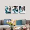 thumbnail image 4 of 3 Pieces Canvas Wall Art Wall Decor for Bedroom Gray Blue And White Cloud Abstract Wall Art for Living Room Painting Pictures Modern Home Decor Print Poster Hanging Artwork (12X16), 4 of 5