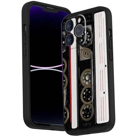 Compatible with iPhone 14 Pro Phone Case, Cassette-74 Case Silicone Protective for Teen Girl Boy Case for iPhone 14 Pro