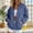 #0672-Navy, variant on Puyaiuu Women Solid Snap Button Pocket Drop Shoulder Loose Baseball Jacket Cardigan Outerwear Khaki S Gift