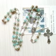 thumbnail image 2 of Rosary Beads Necklace 6mm with Jesus Christ Crucifix Cross Catholic Pendant Party Gift, 2 of 7