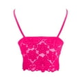 thumbnail image 4 of CHOK Lace Bralette for Women V Neck Camisoles Racerback Adjustable Strap Crop Top Hot Pink M, 4 of 5