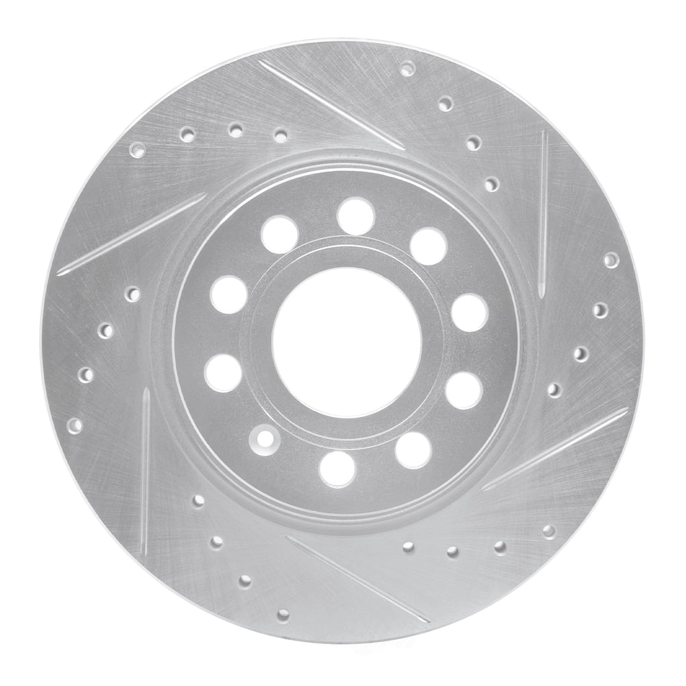 Dynamic Friction Company 631-74032R DFC Brake Rotor - Drilled And Slotted - Silver