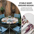 thumbnail image 2 of Orange Blue Pumpkin Fall Round Tablecloth for 36-44 Inch Tables,Fitted Table Cover with Elastic Edge,Thanksgiving Maple Leaf Vintage Waterproof Outdoor Table Cloth Protector for Patio Garden Dinner, 2 of 9