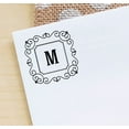 thumbnail image 3 of Printtoo Alphabet M Monogram Initial Square Swirl Border Self Inking Rubber Stamp Office Stationary, 3 of 7