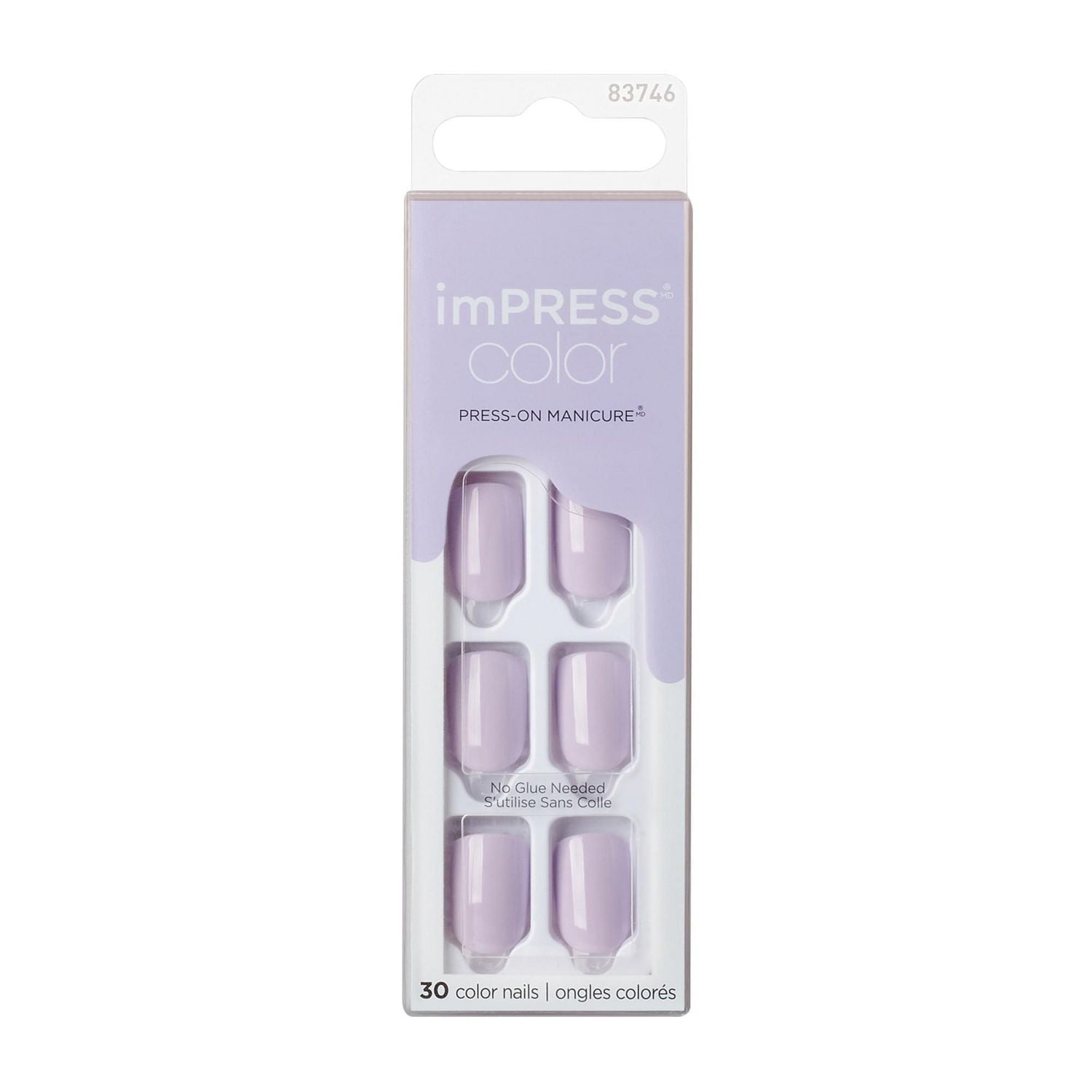 KISS ImPRESS Color - Fake Nails, 30 Count, Short, Gel in minutes