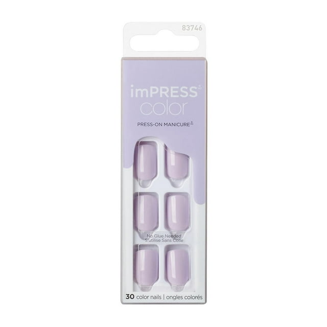 KISS ImPRESS Color - Fake Nails, 30 Count, Short