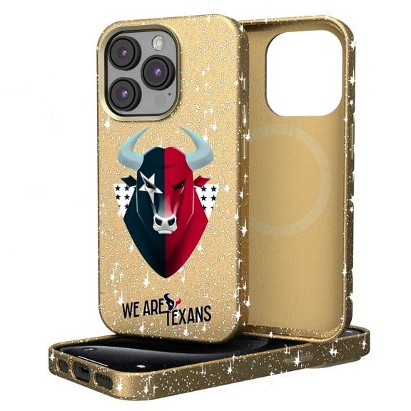 Keyscaper Gold Houston Texans 2024 Illustrated Limited Edition Bling iPhone Case