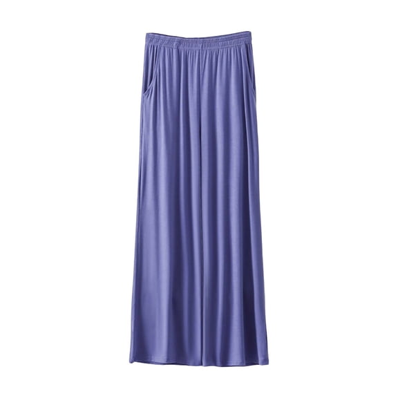 Pants for Women Work Summer Loose Plus Size Pocket Home Pajama Trousers Palazzo Wide Leg Pants