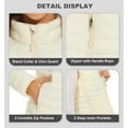 thumbnail image 6 of Women's Lightweight Packable Puffer Jacket Winter Warm Puffer Jacket Jacket with Stand Collor (Beige, XXL), 6 of 7