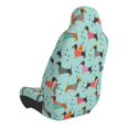 thumbnail image 2 of Wukai Christmas Dachshund Full Set Car Seat Covers with Soft Padding Universal Auto Front Seats Protector and Cushion Mat, 2 of 5