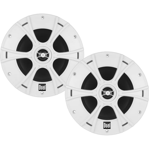 Dual Electronics DMS6525 6.5" Full Range 2-Way Marine Speakers | 480 Watts | Sold in Pairs | White | New