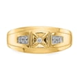 thumbnail image 4 of Auriga Fine Jewelry 14K Yellow Gold w/ Rhodium Men's Diamond Ring Size 10, 4 of 6