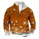 thumbnail image 1 of Sudadera sin capucha para hombre, informal, a la moda, con cuello alto, estampado, cremallera, jersey de manga larga, blusa de poliéster para hombre, 1 of 3