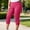 Pink, variant on Nhthy Women's Plus Size Solid Casual Capri Pants, Comfort Loose Fit 7/8 Cropped Trousers with Side Pockets for All Day Wear Navy XXXL