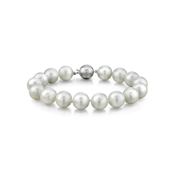14K Gold 9-10mm White South Sea Cultured Pearl Bracelet