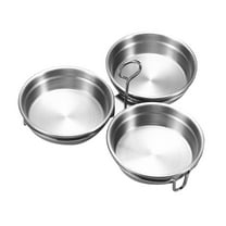 Stainless Steel Egg Poacher, Perfect Poached Egg Maker, Round Egg Cooker Rings Rack with Oil Brush for Breakfast Cooking Tool 3 Poached Egg Cups, Skillets & Instant Pots