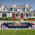 thumbnail image 4 of Decorative Design Happy 50th Birthday Banner Gift Box Balloon Celebration Banner for Birthday Party Indoor Decoration Milestone Celebration, 4 of 8