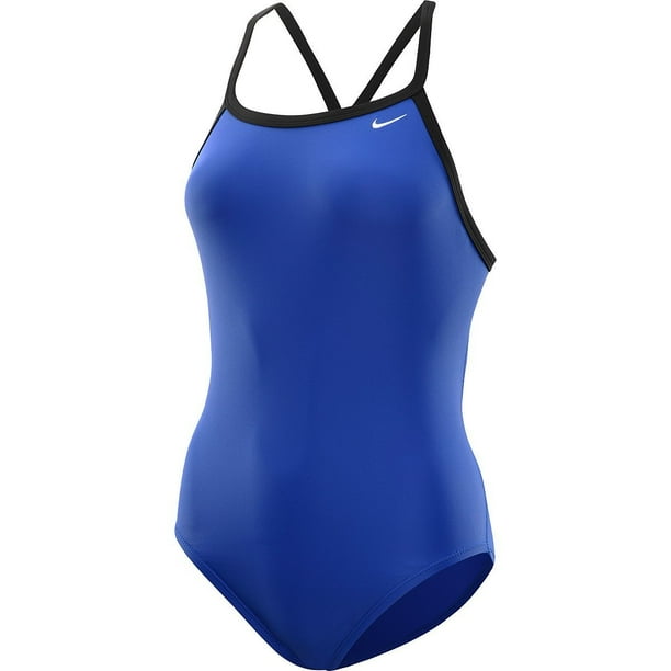 Nike Nike Swim Nylon Core Solids Competitive Athletic Swim Suit Royal