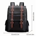 thumbnail image 3 of KKLDOGS PU Leather Laptop Backpack,Vintage Travel Rucksack for Work,Travel,Large Casual Daypacks, 3 of 8
