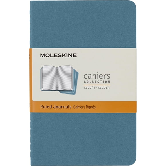 Cuaderno Moleskine Cahier tapa blanda 9 x 14 cm rayado, set de 3
