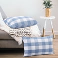 thumbnail image 2 of DSstyles Buffalo Check Plaid Throw Pillow Covers Black and White Farmhouse Outdoor Plaid Square Cotton Cushion Case for Farmhouse Home Decor Couch, Set of 2, 2 of 9