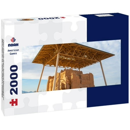 Noah Jigsaw Puzzle Casa Grande Ruins National Monument ist eine historische Ruine, die von Hohokam Menschen im 13. Jahrhundert in Coolidge, Arizona AZ, USA gebaut wurde panorama 2000 pieces