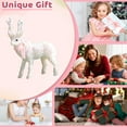 thumbnail image 6 of SLYNSHome Christmas Reindeer Decor,Glitter Deer Figurine White Mini Elk Statue for Home Xmas Holiday Table Decorations, 6 of 7