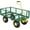 500 lbs. | Green + Yellow, variant on Mesh Steel Garden Cart 500 LBS, 3-in-1 Pullable Garden Wagon with 10 inch Wheels, 180° Rotating Handle for Outdoor, Farm, Lawn and Garden, Heavy Duty Flatbed