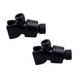 thumbnail image 2 of 2Pcs Adjustable Wall Mount Shower Head Holder Bracket, Metal Handheld Shower Arm Mount with Stainless Steel Gasket, for Bathroom, Black, By Preplabs, 2 of 9