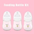 Natural Feeding Infant Baby Bottles for Breastfeeding, AntiColic, Clear, 6oz, Set of 3, Newborn
